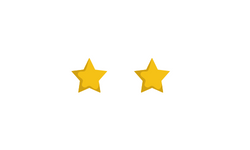 2 gold stars on white background